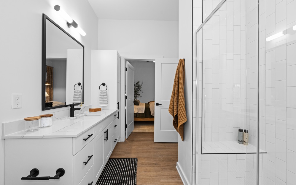 A4 - 1 bedroom floorplan layout with 1 bathroom and 743 - 818 square feet (Floor 3, 3D)